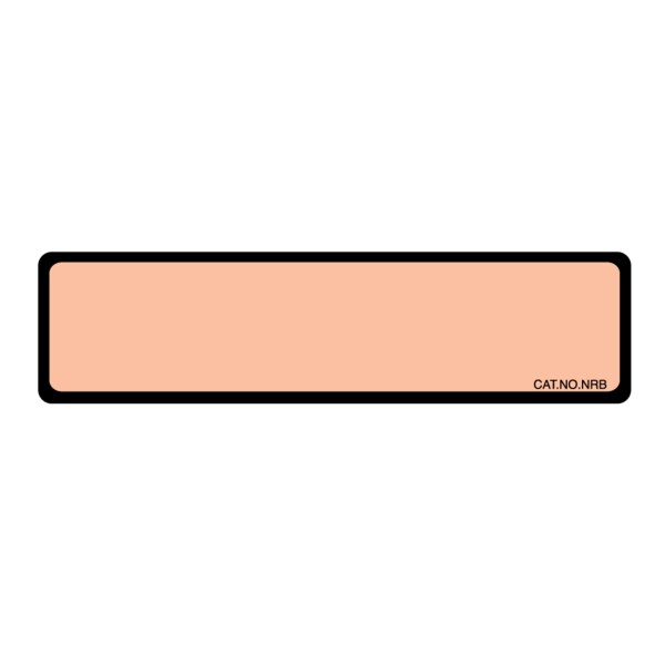 Blank Chart Labels 1-3/8" x 5-3/8" Salmon w/Black